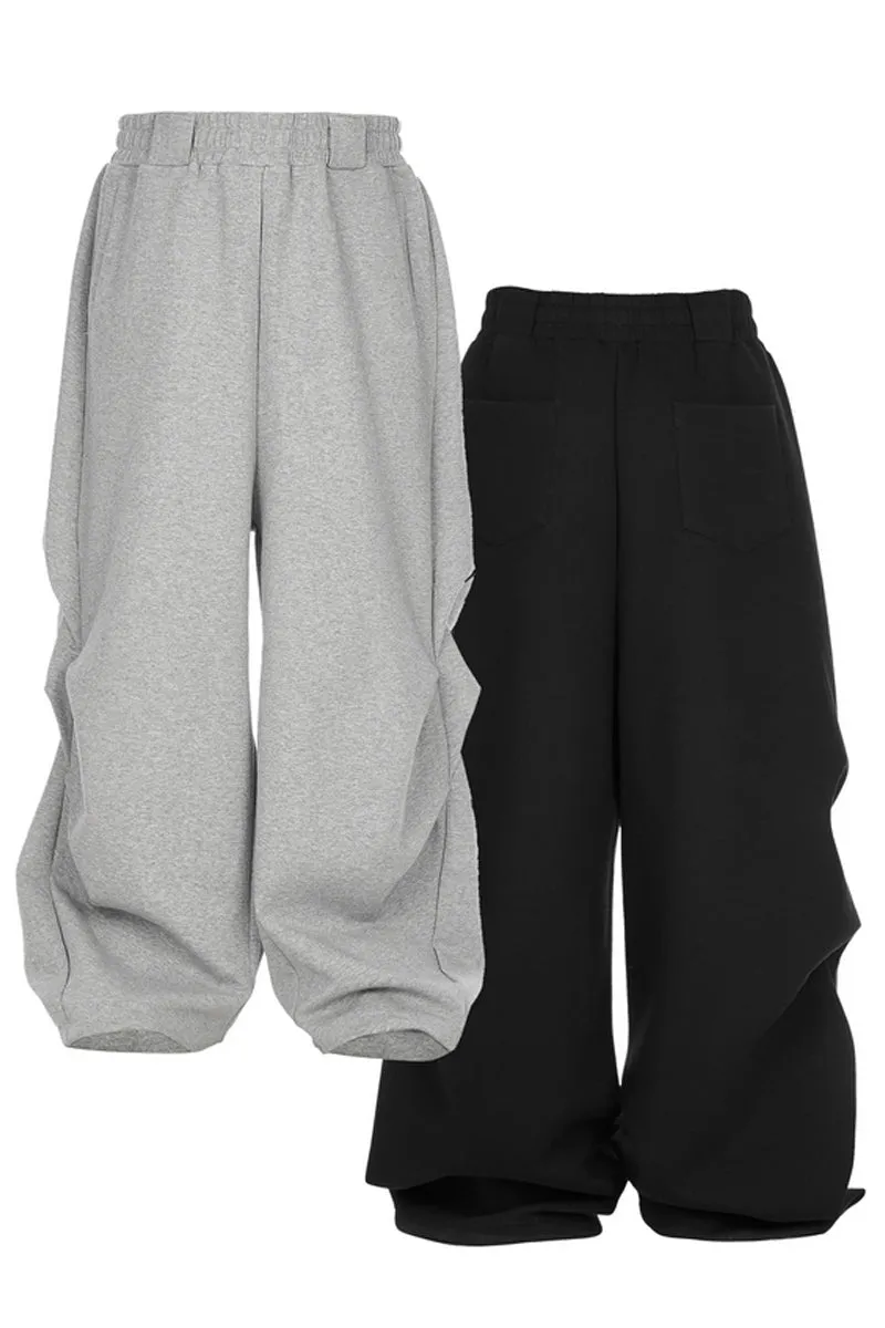 Draped Adjustable Cuff Knit Joggers