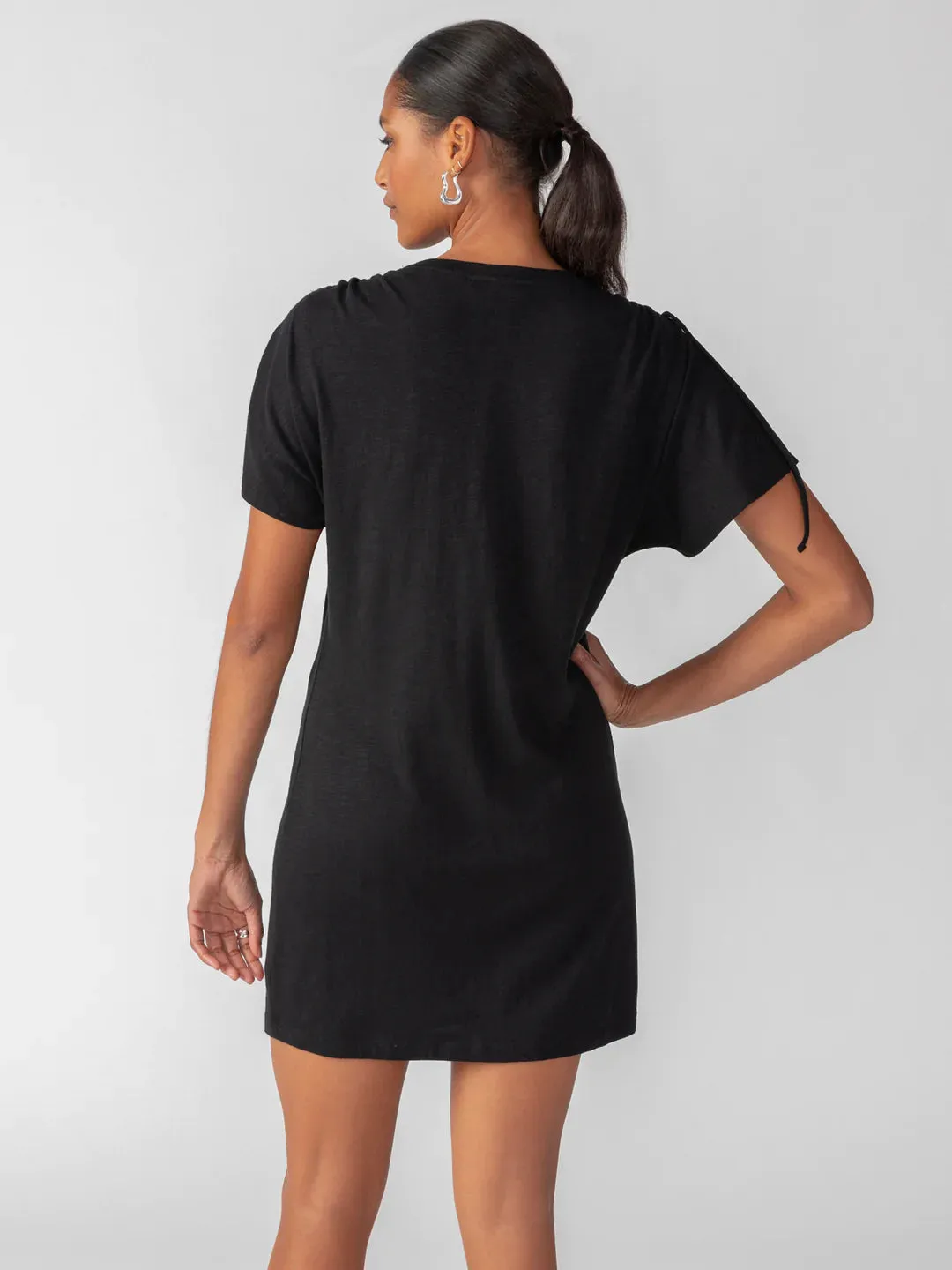 Drawstring Shoulder Dress