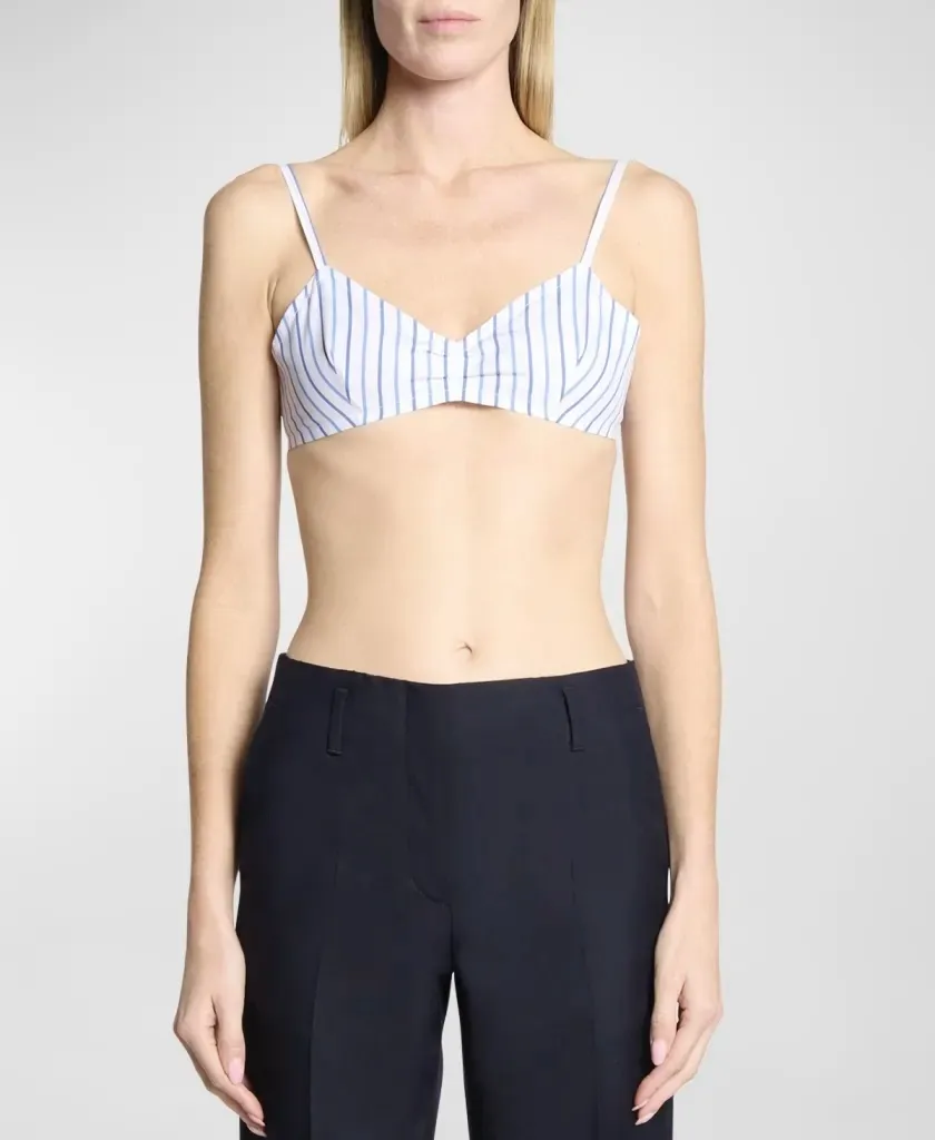 Dries Van Noten Striped Bra Top