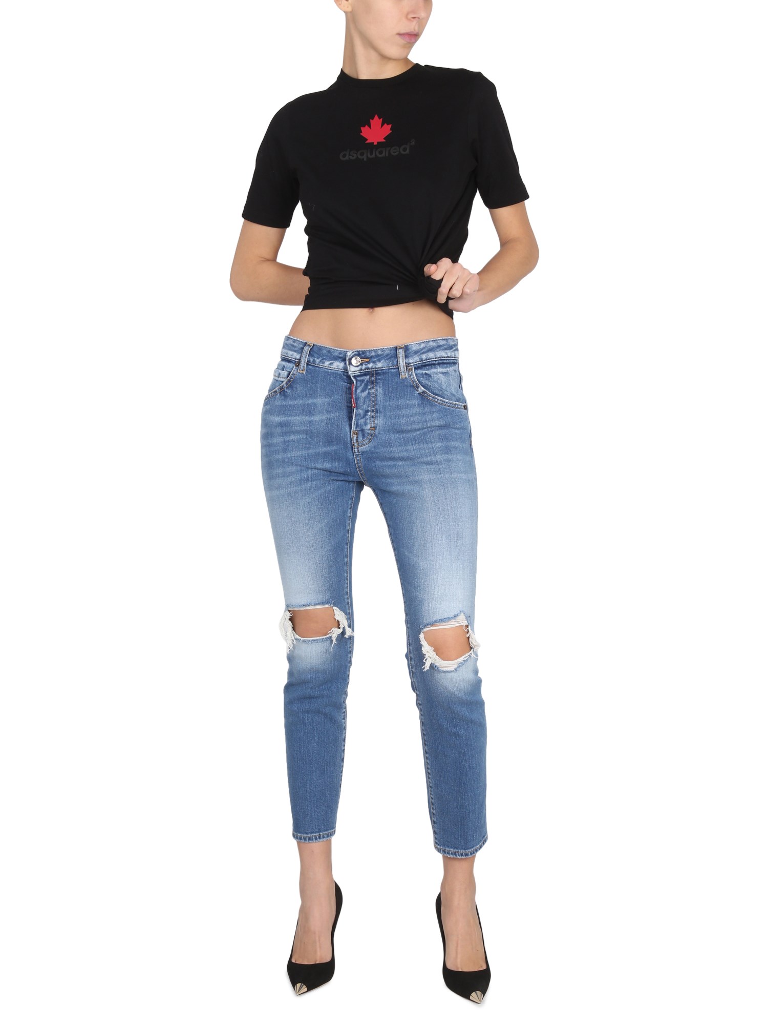 DSQUARED Cool Girl Cotton Denim Jeans