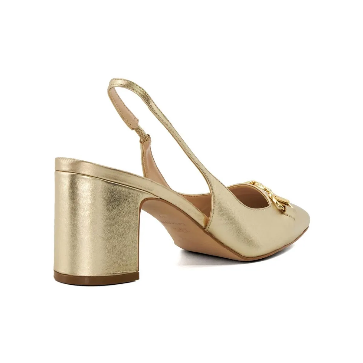 Dune Detailed Court Shoes Gold