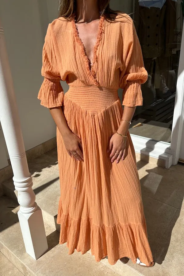 Eleni Apricot Dress