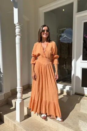 Eleni Apricot Dress