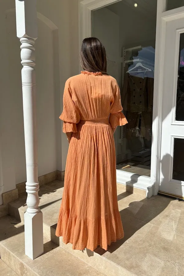 Eleni Apricot Dress