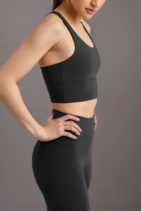 Elevate Racer Bra Black