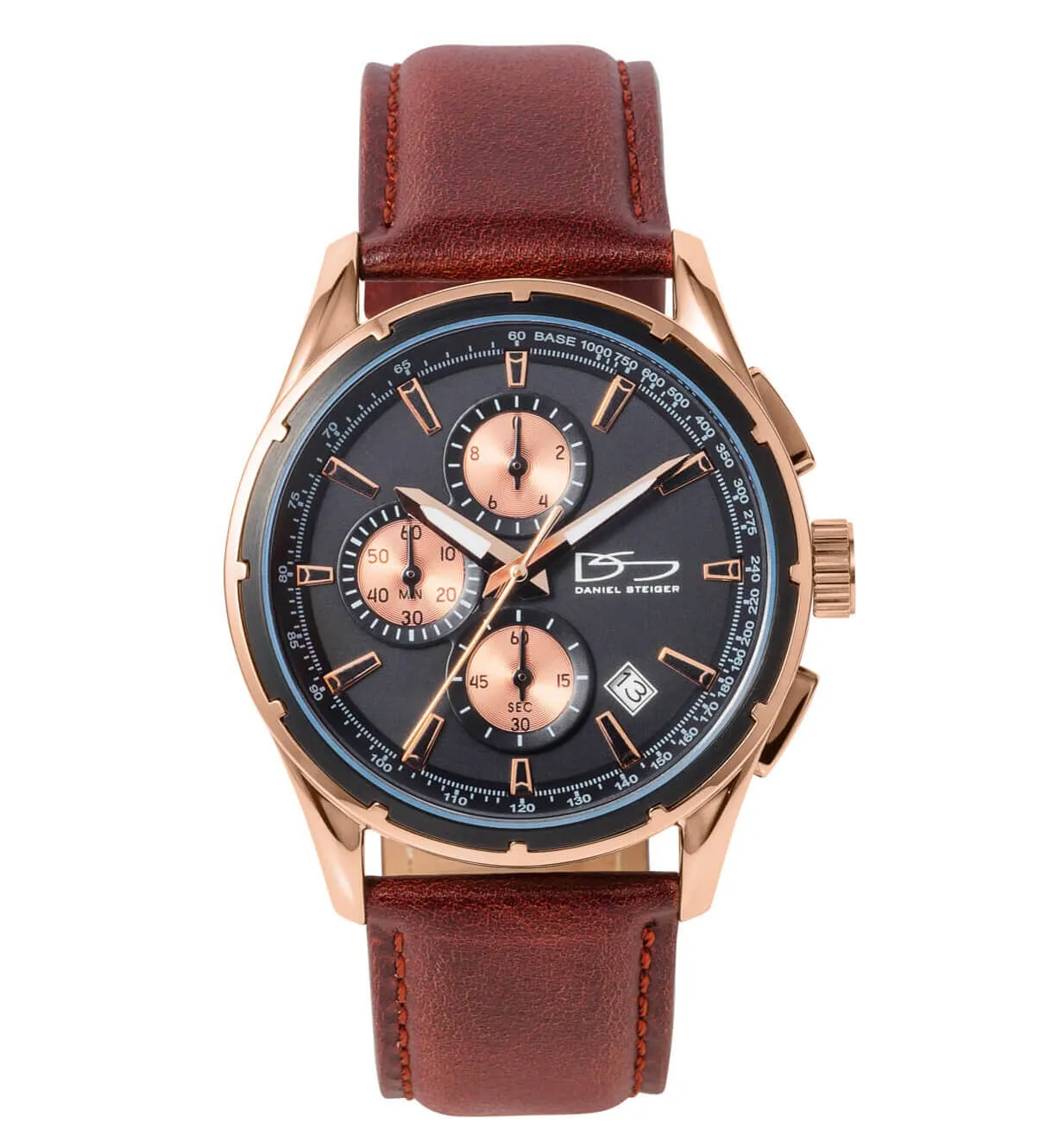 Elevated Men's Leather Watch.