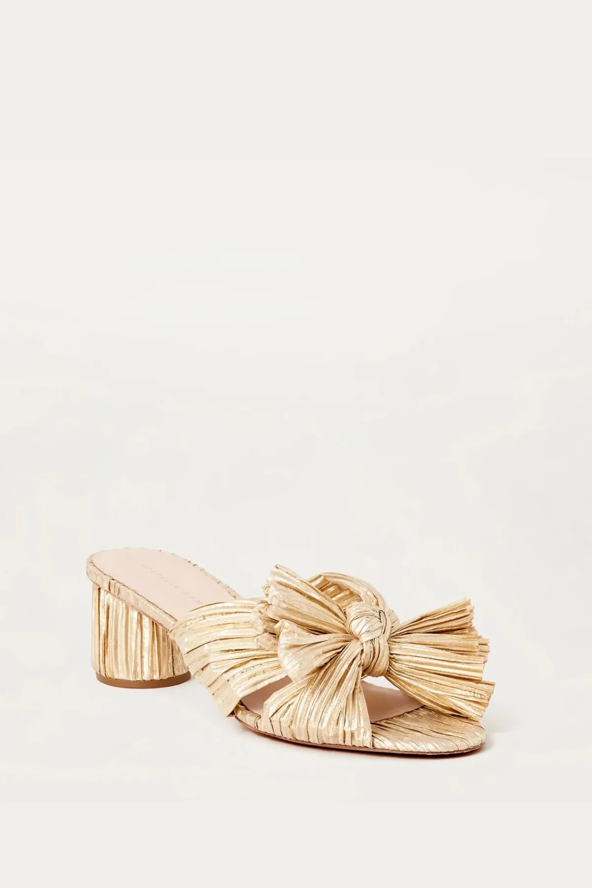 Emilia bow heel with pleats