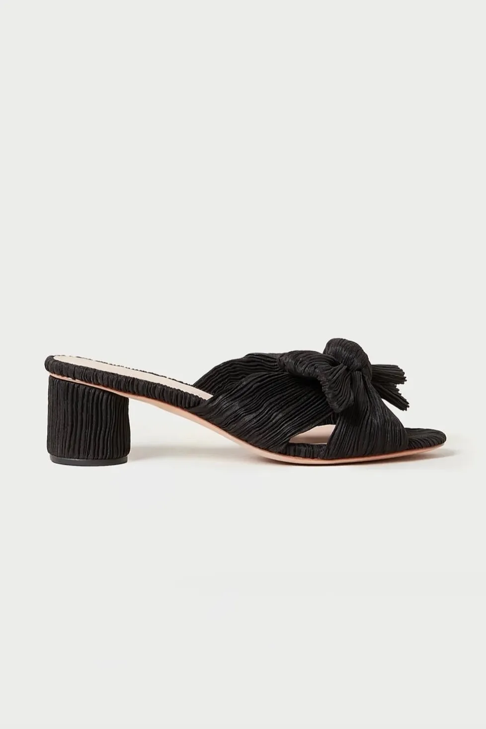 Emilia bow heel with pleats