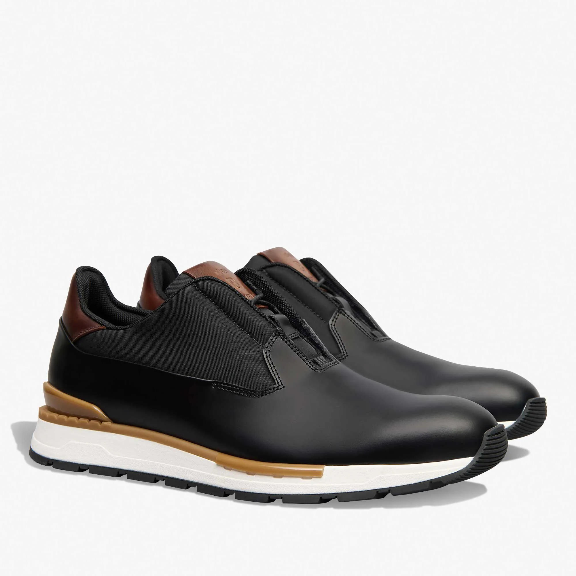 Glazed Calf Leather Sneaker