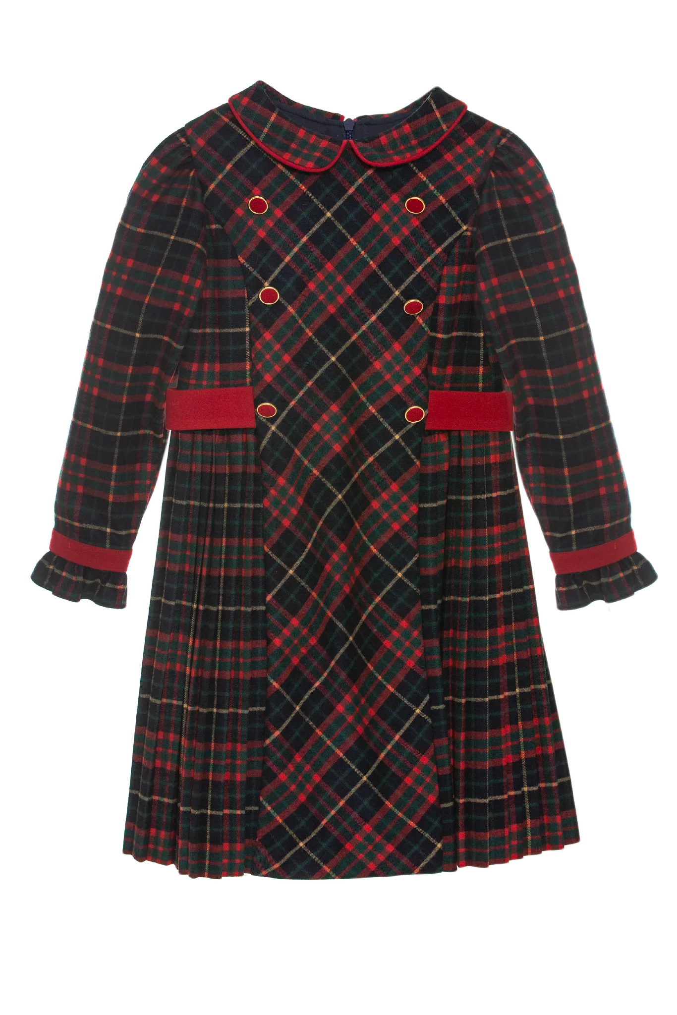 Flannel Button Front Dress | Tartan