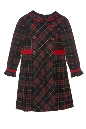 Flannel Button Front Dress | Tartan