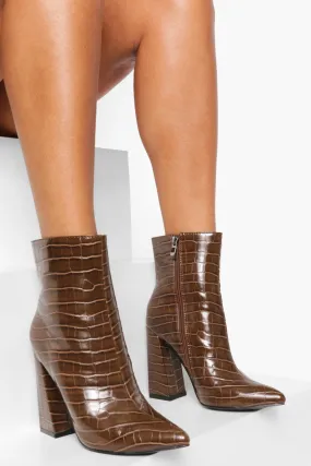 Flared Heel Booties