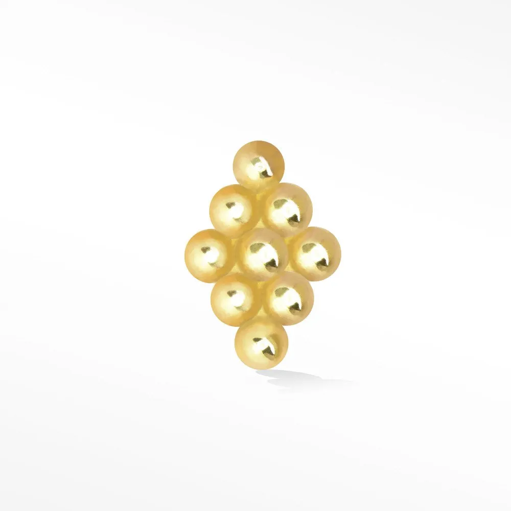 Yellow Gold Flat Back Earring 14k