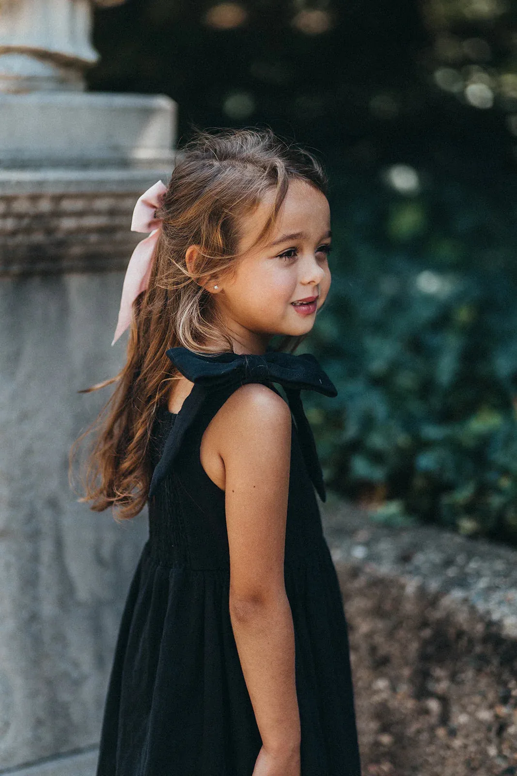 Black Elizabeth Girl Dress by Floraison Lane