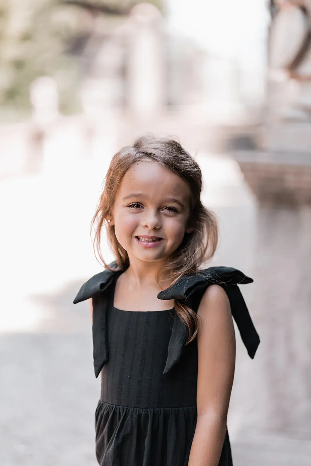 Black Elizabeth Girl Dress by Floraison Lane