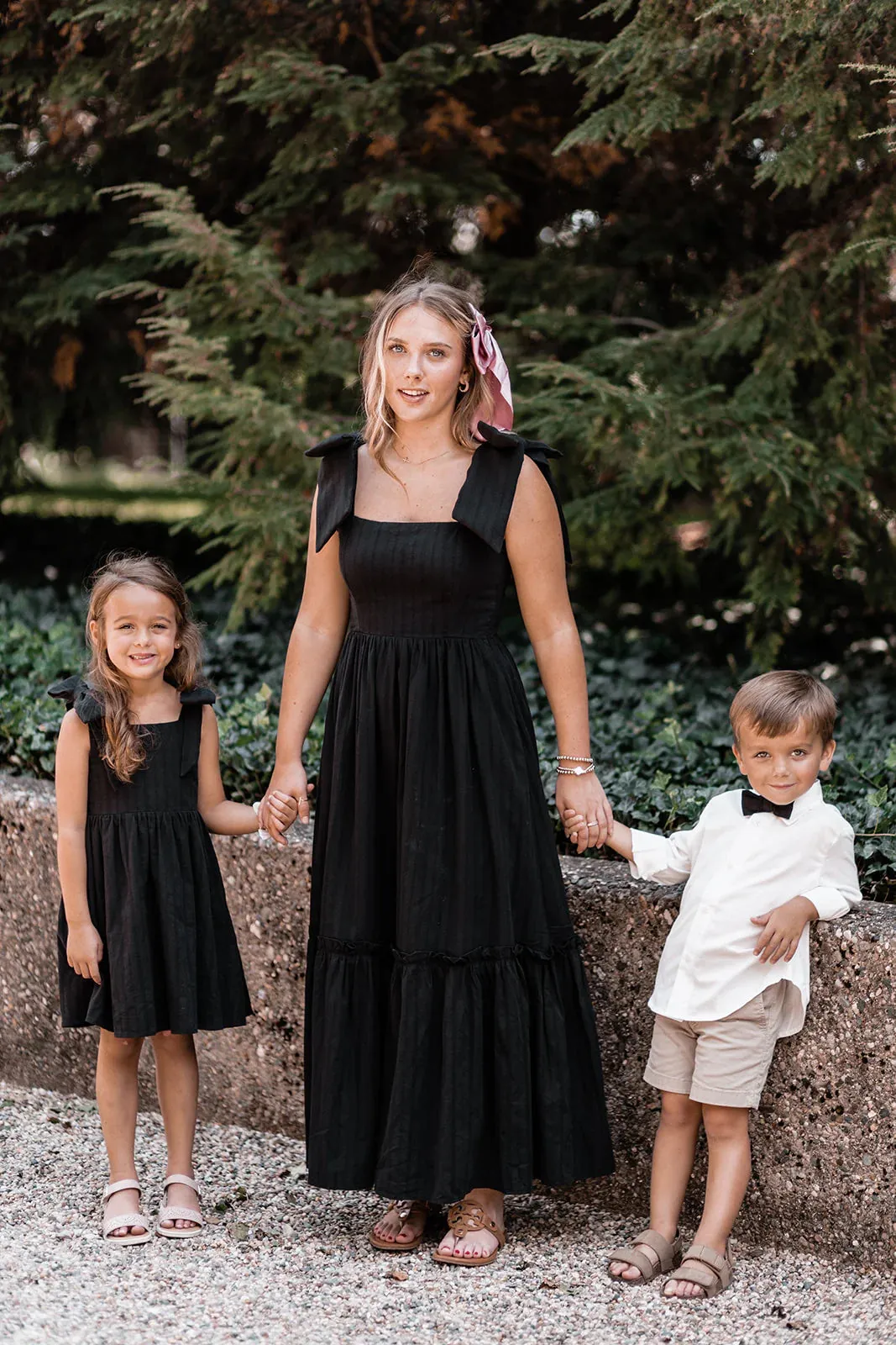 Black Elizabeth Girl Dress by Floraison Lane