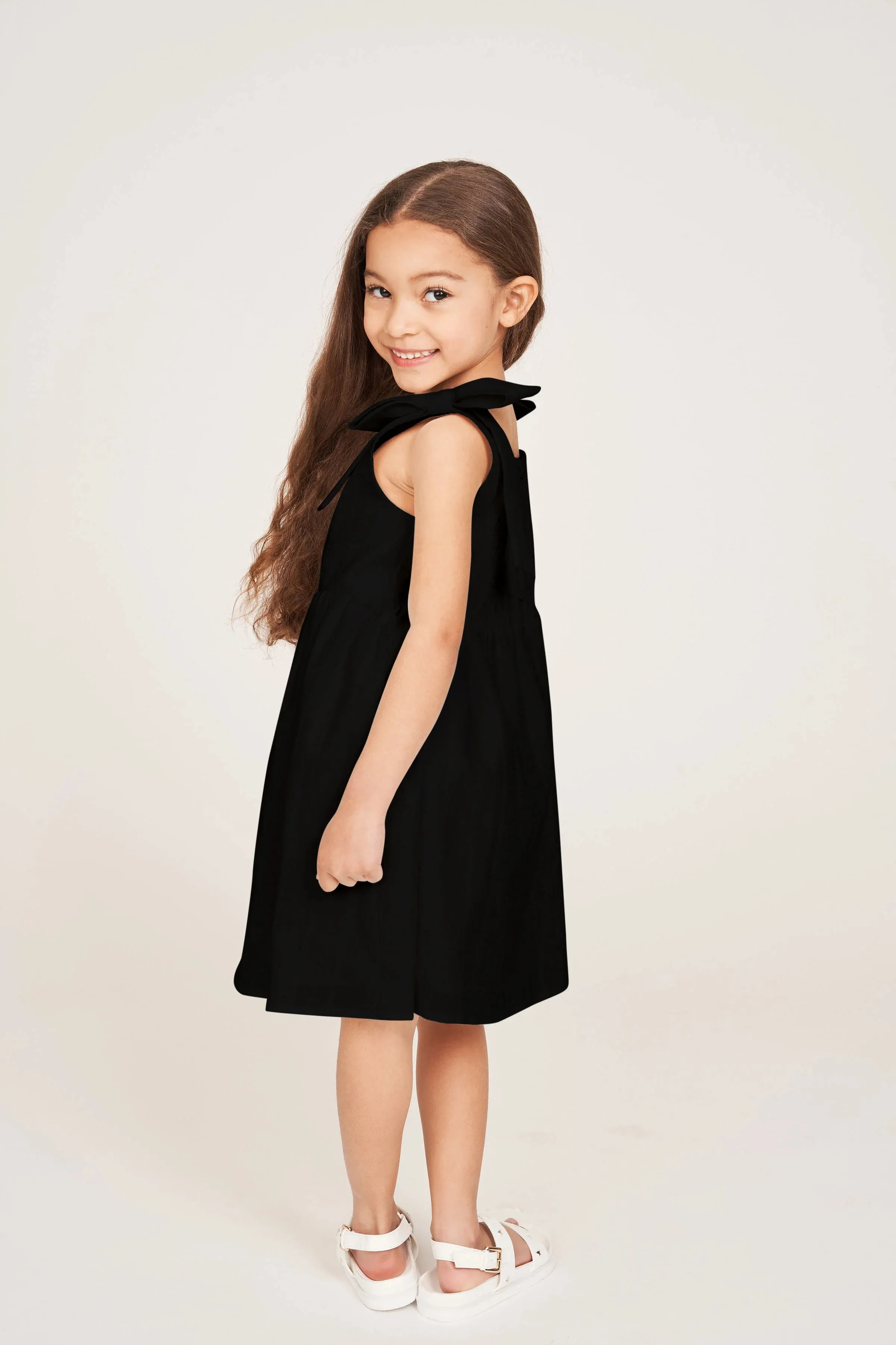 Black Elizabeth Girl Dress by Floraison Lane