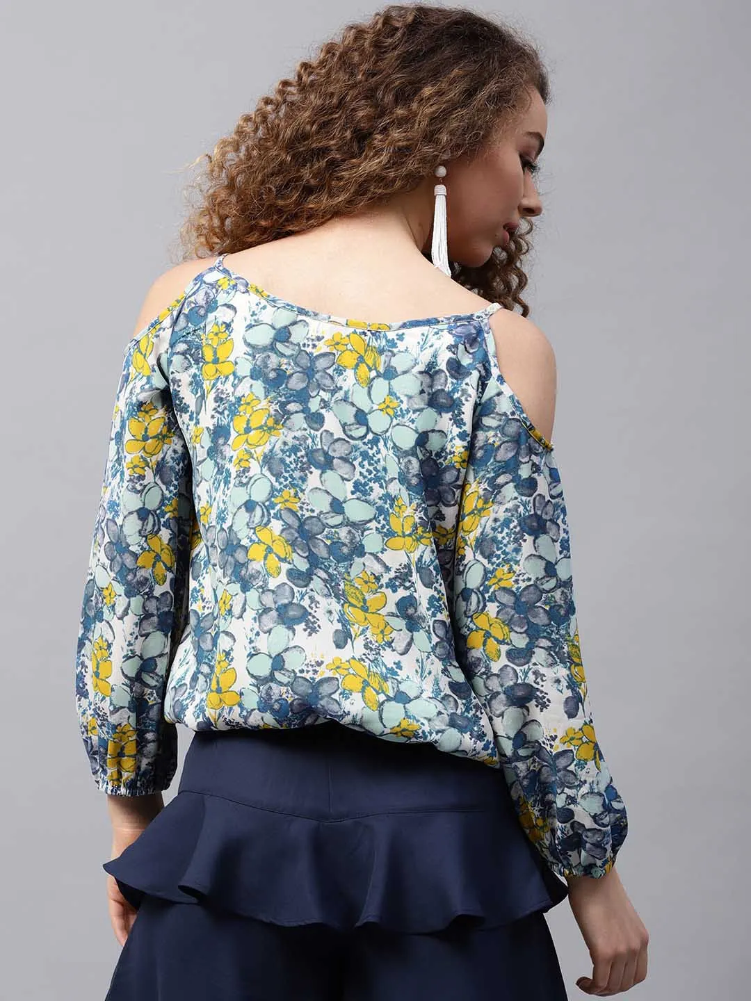 Floral Cold Shoulder Shirt