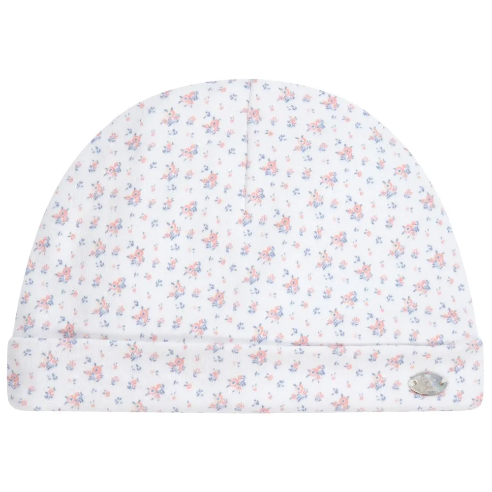 Floral Cotton Jersey Baby Hat