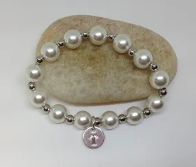 Pearl Flower Girl Bracelet 5.5 Inch