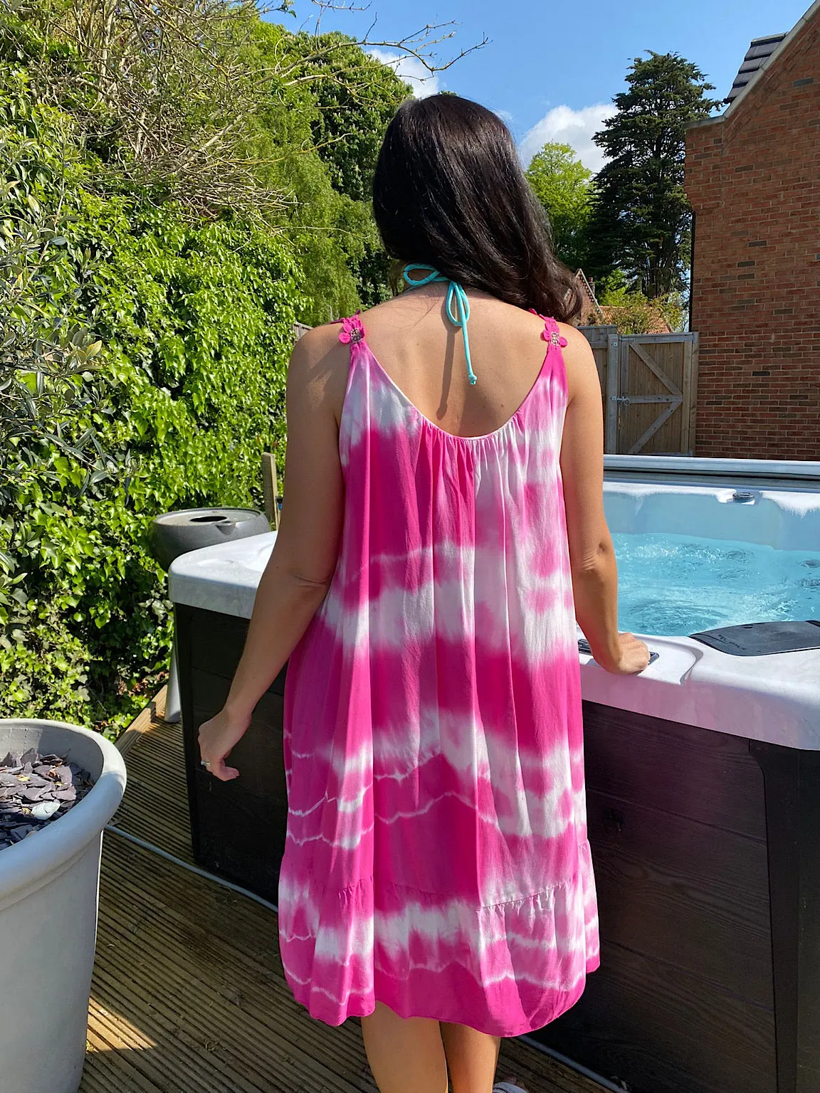 Flower Strap Tie Dye Dress Kerrie