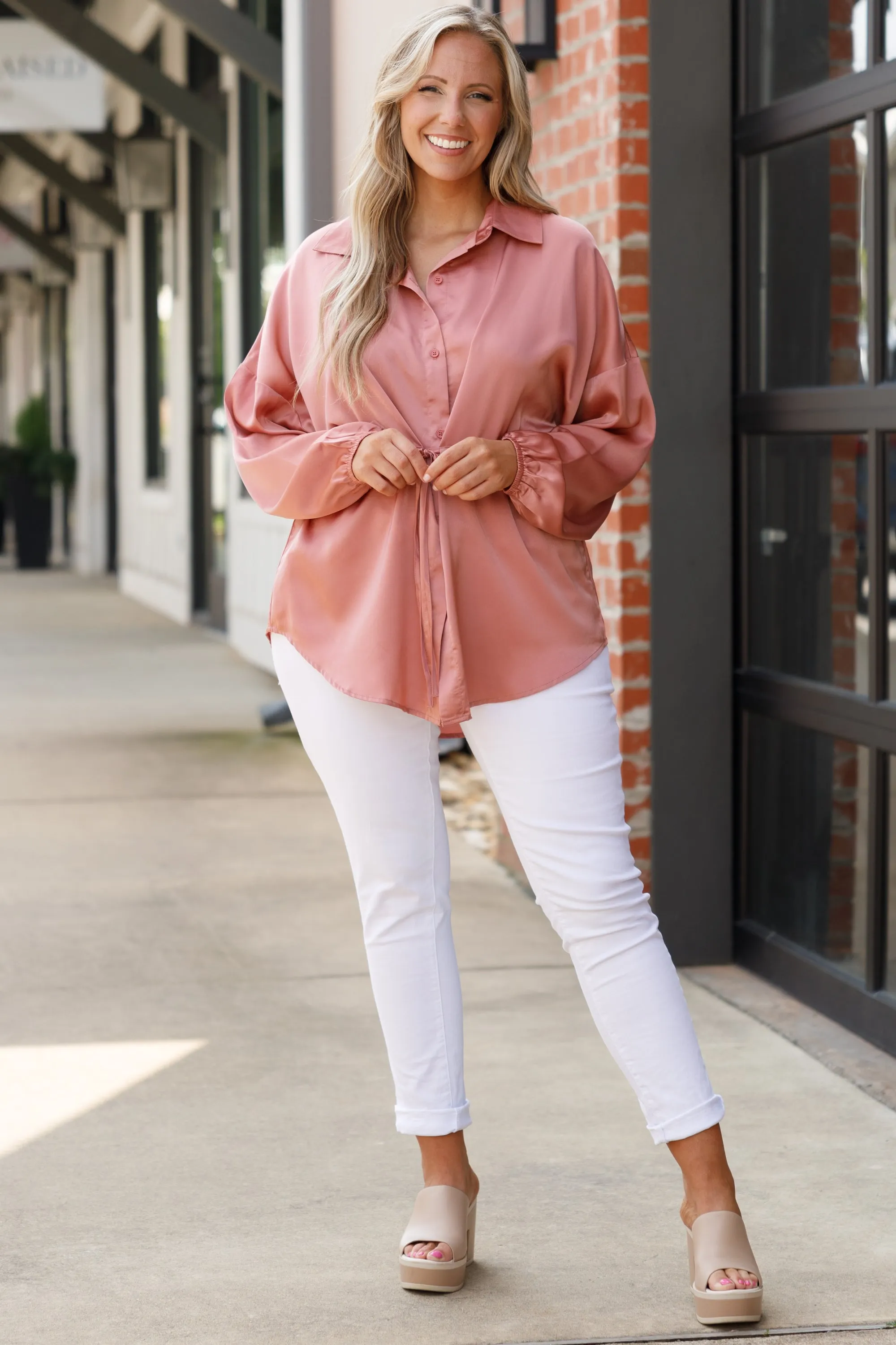 Weekend Blouse in Mauve