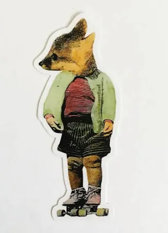 Vinyl Sticker of Fox Girl