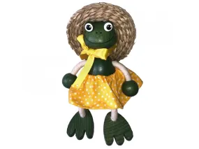 Handcrafted Wooden Frog Girl Jumpie