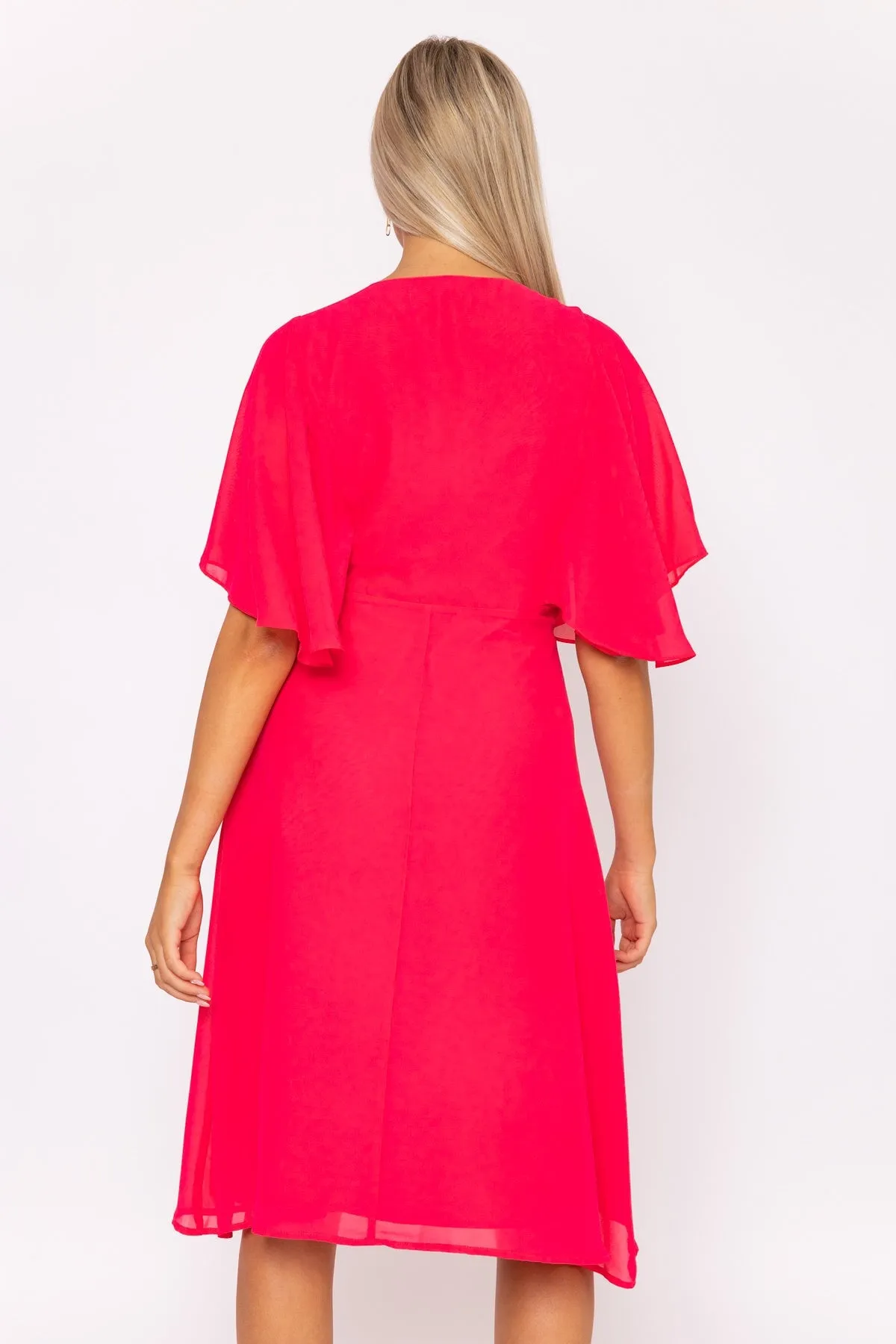 Fuchsia Angel Sleeve Dress