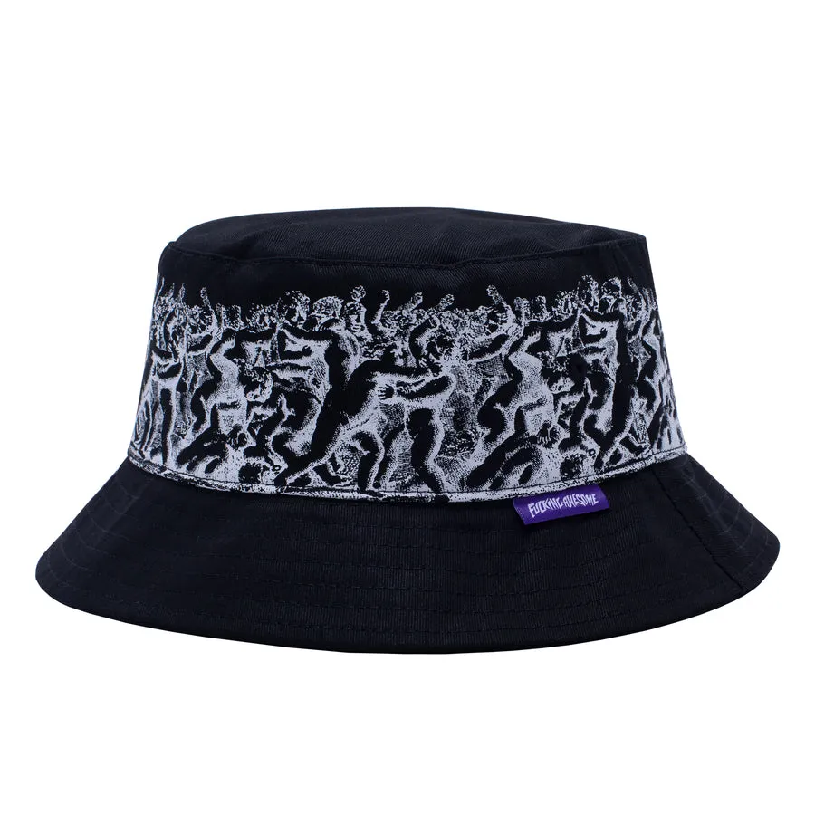 FUCKING AWESOME CHERUB FIGHT BUCKET HAT // BLACK/WHITE