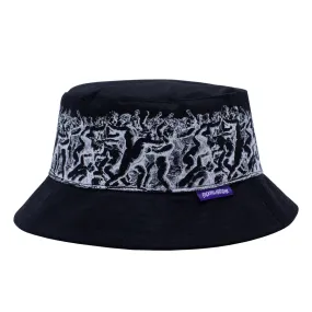 FUCKING AWESOME CHERUB FIGHT BUCKET HAT // BLACK/WHITE