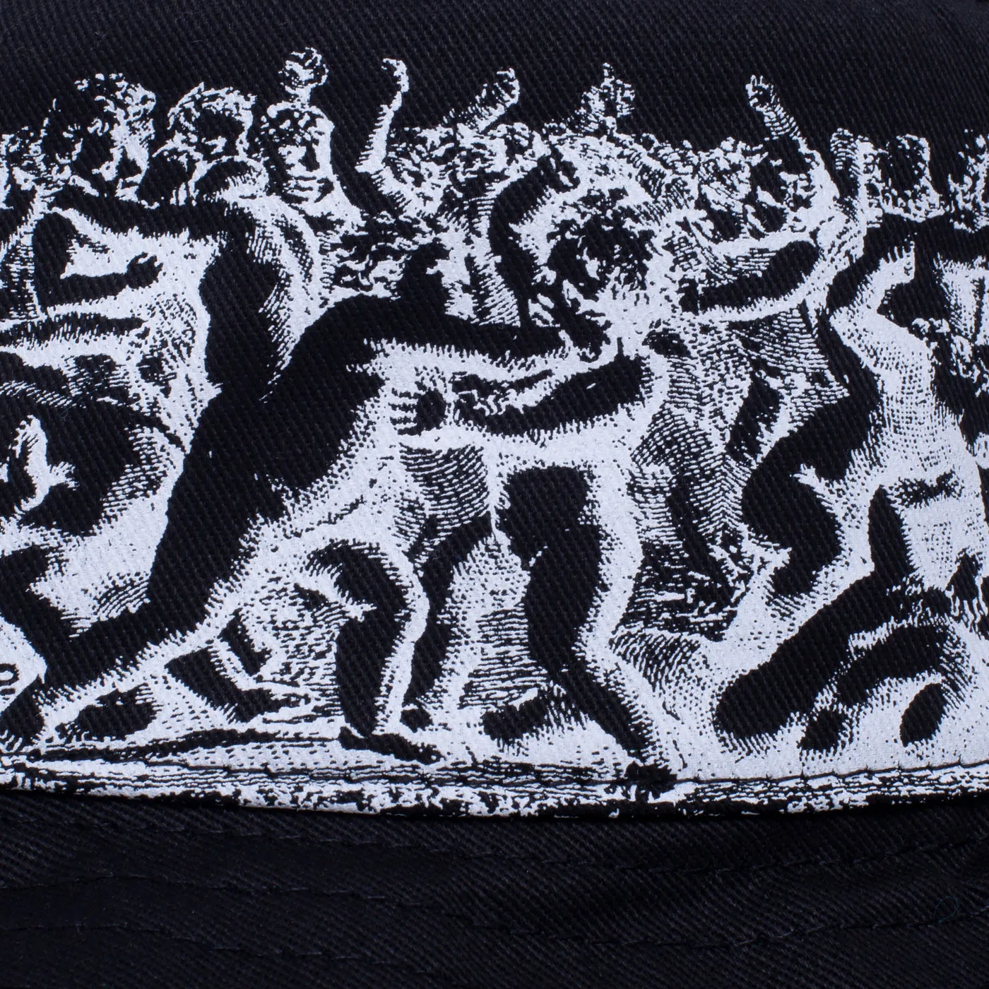 FUCKING AWESOME CHERUB FIGHT BUCKET HAT // BLACK/WHITE