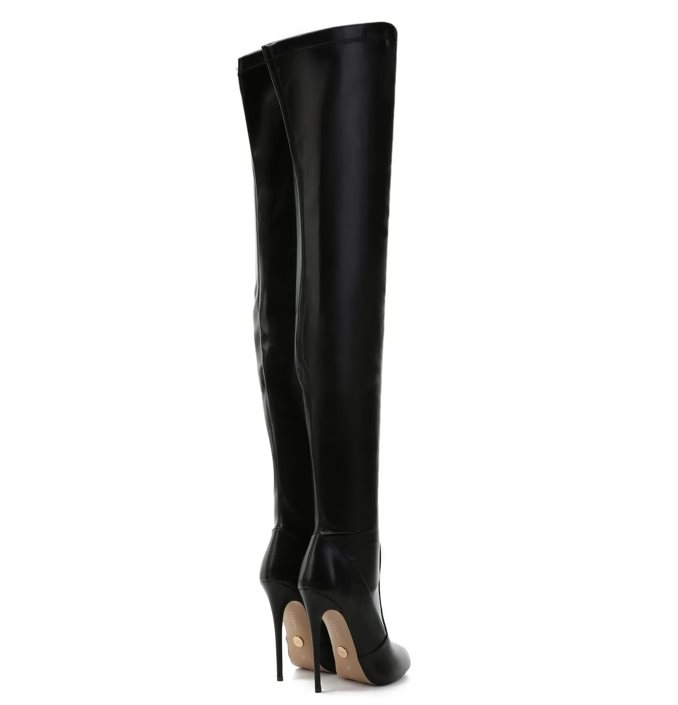 Giaro BELINDA BLACK MATTE THIGH BOOTS