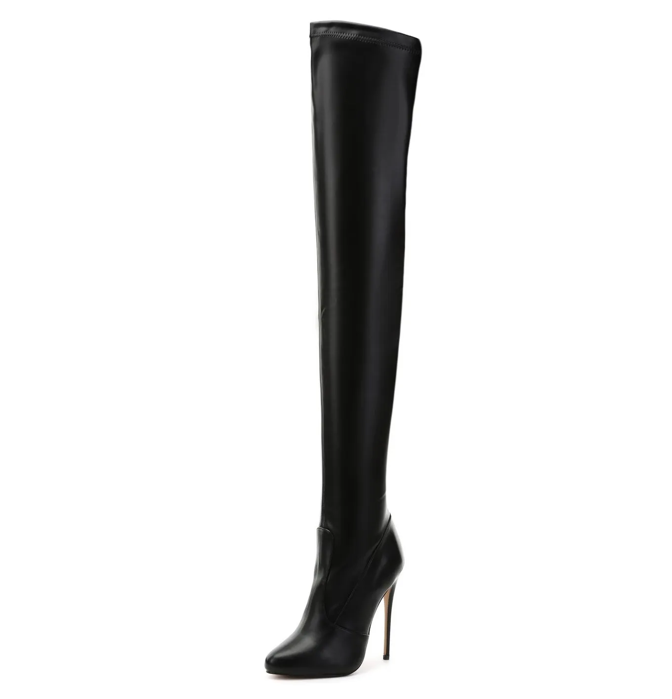 Giaro BELINDA BLACK MATTE THIGH BOOTS