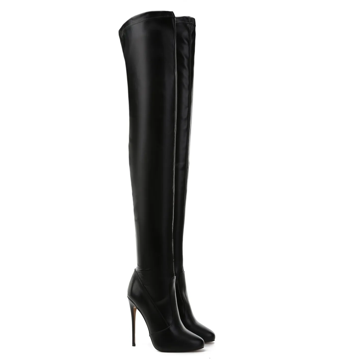 Giaro BELINDA BLACK MATTE THIGH BOOTS