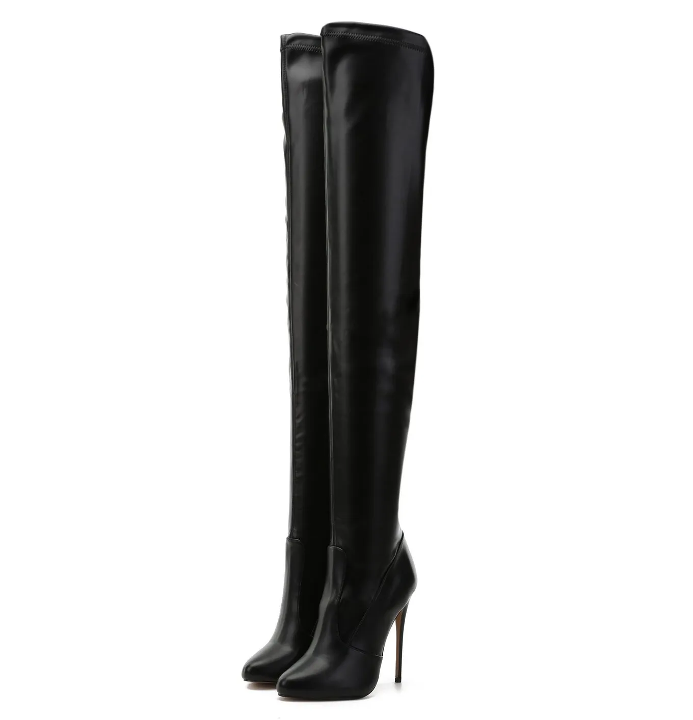 Giaro BELINDA BLACK MATTE THIGH BOOTS