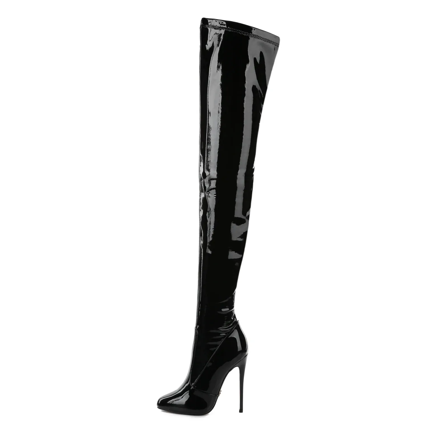 Giaro BELINDA BLACK SHINY THIGH BOOTS