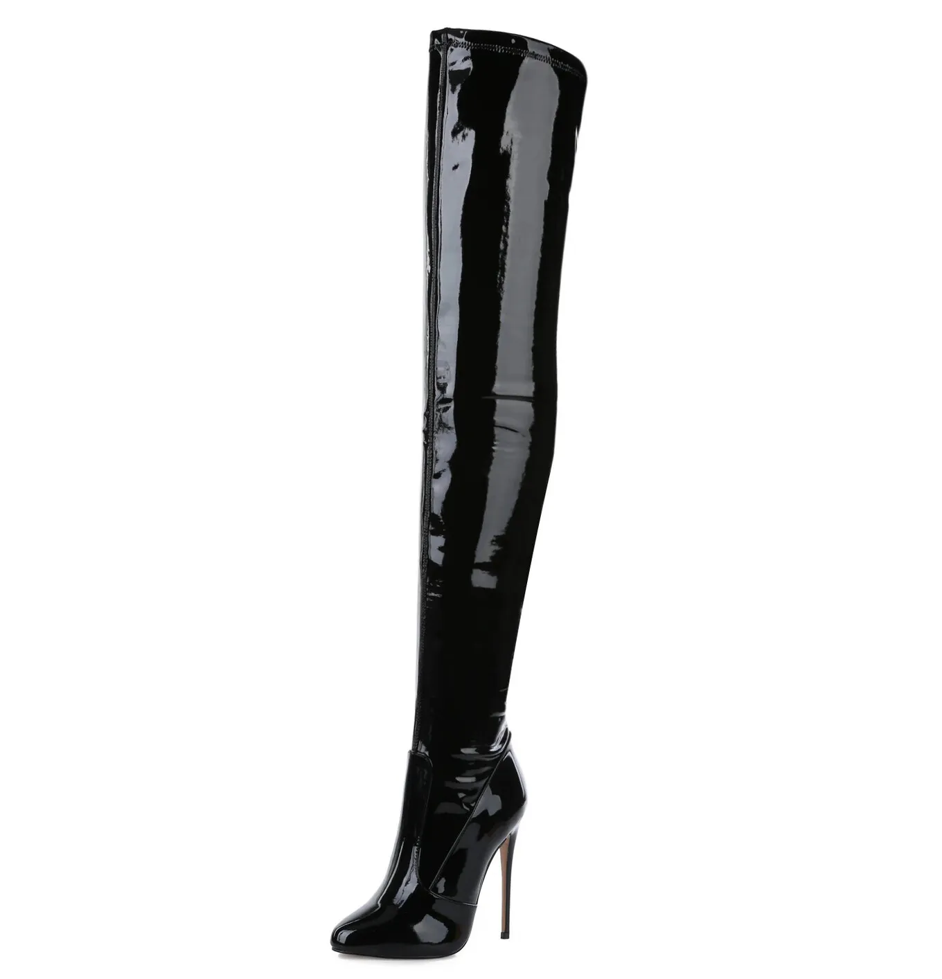 Giaro BELINDA BLACK SHINY THIGH BOOTS