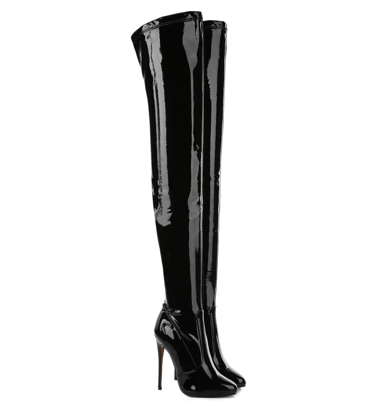 Giaro BELINDA BLACK SHINY THIGH BOOTS