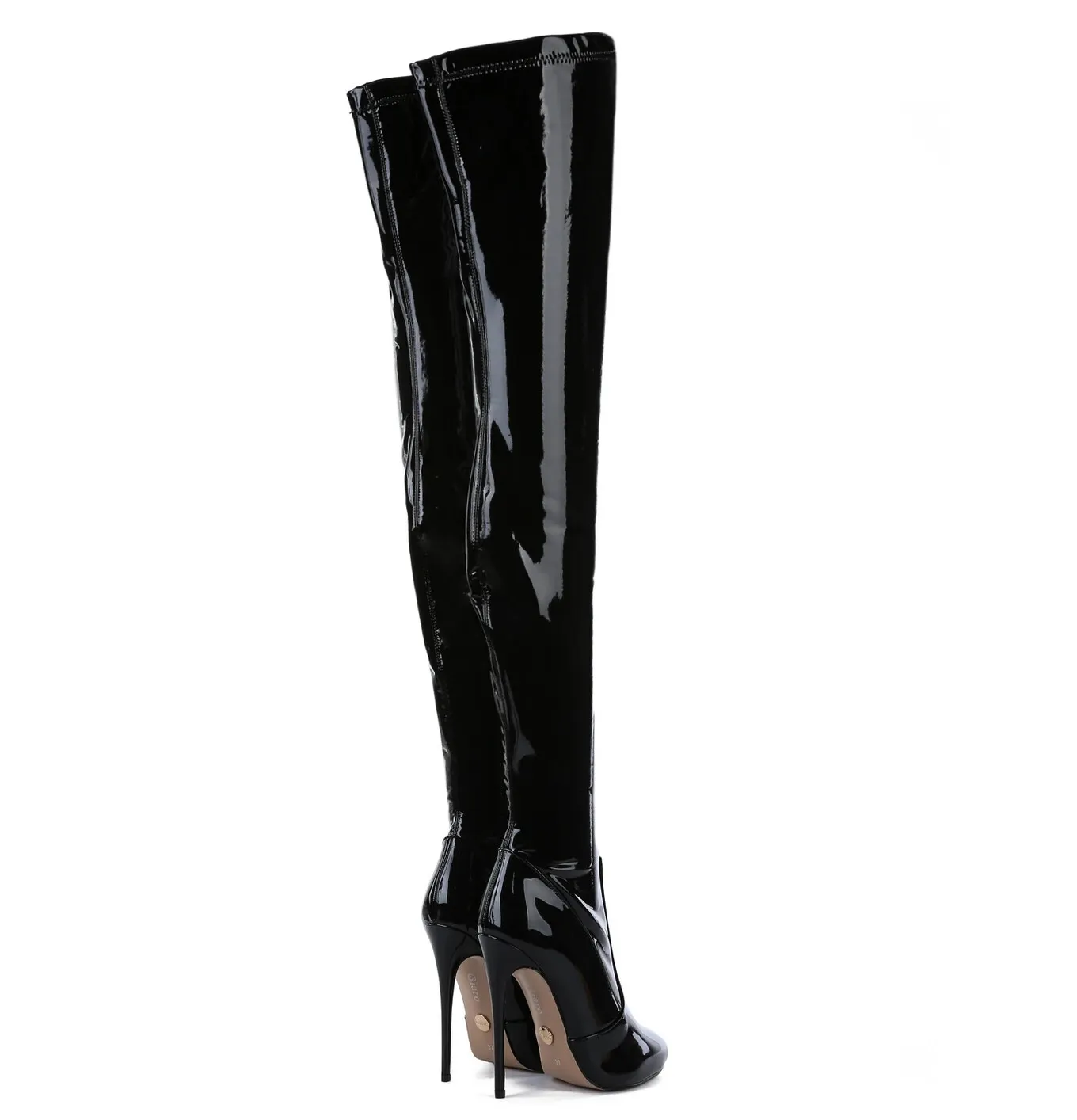 Giaro BELINDA BLACK SHINY THIGH BOOTS