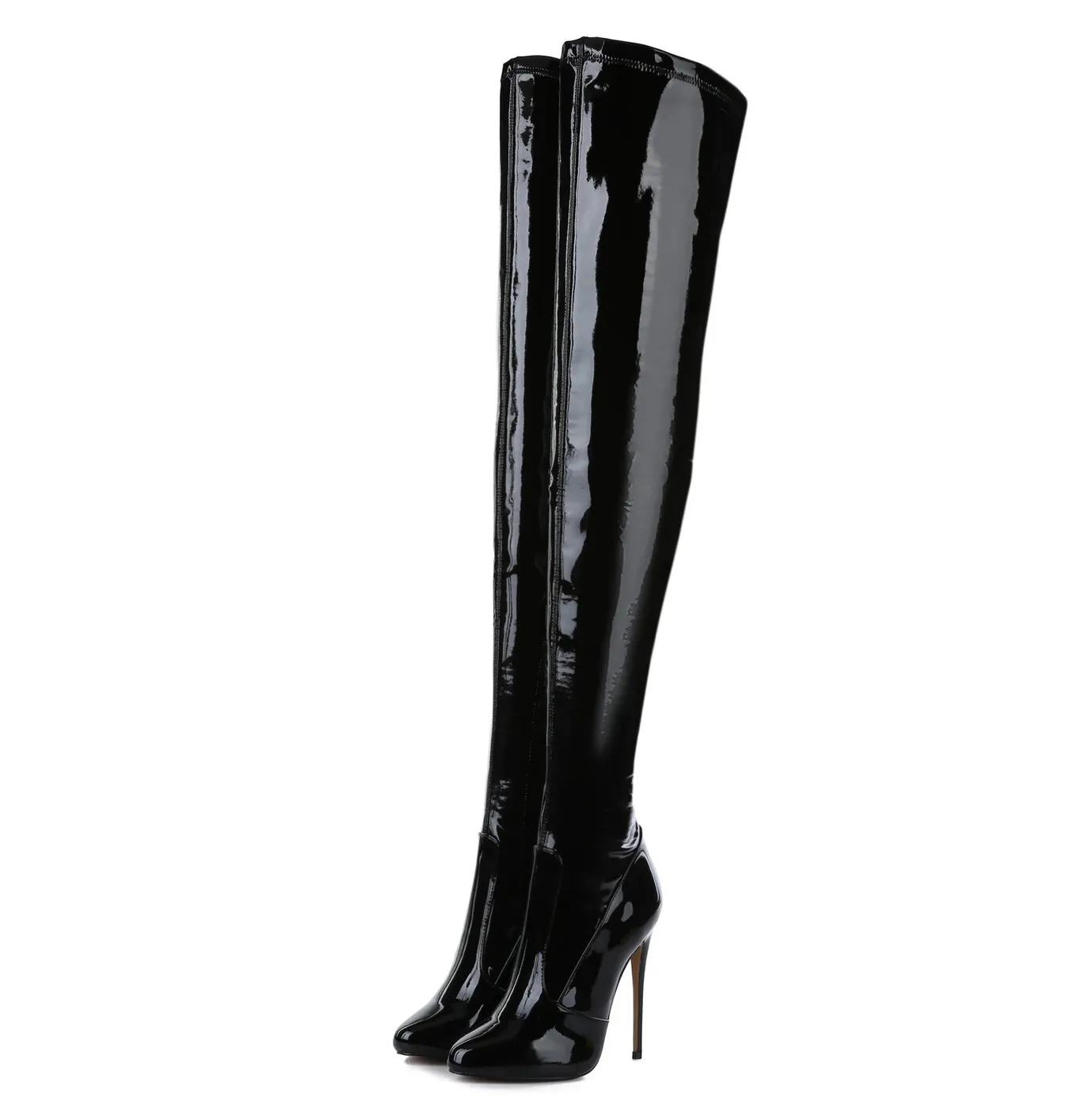 Giaro BELINDA BLACK SHINY THIGH BOOTS