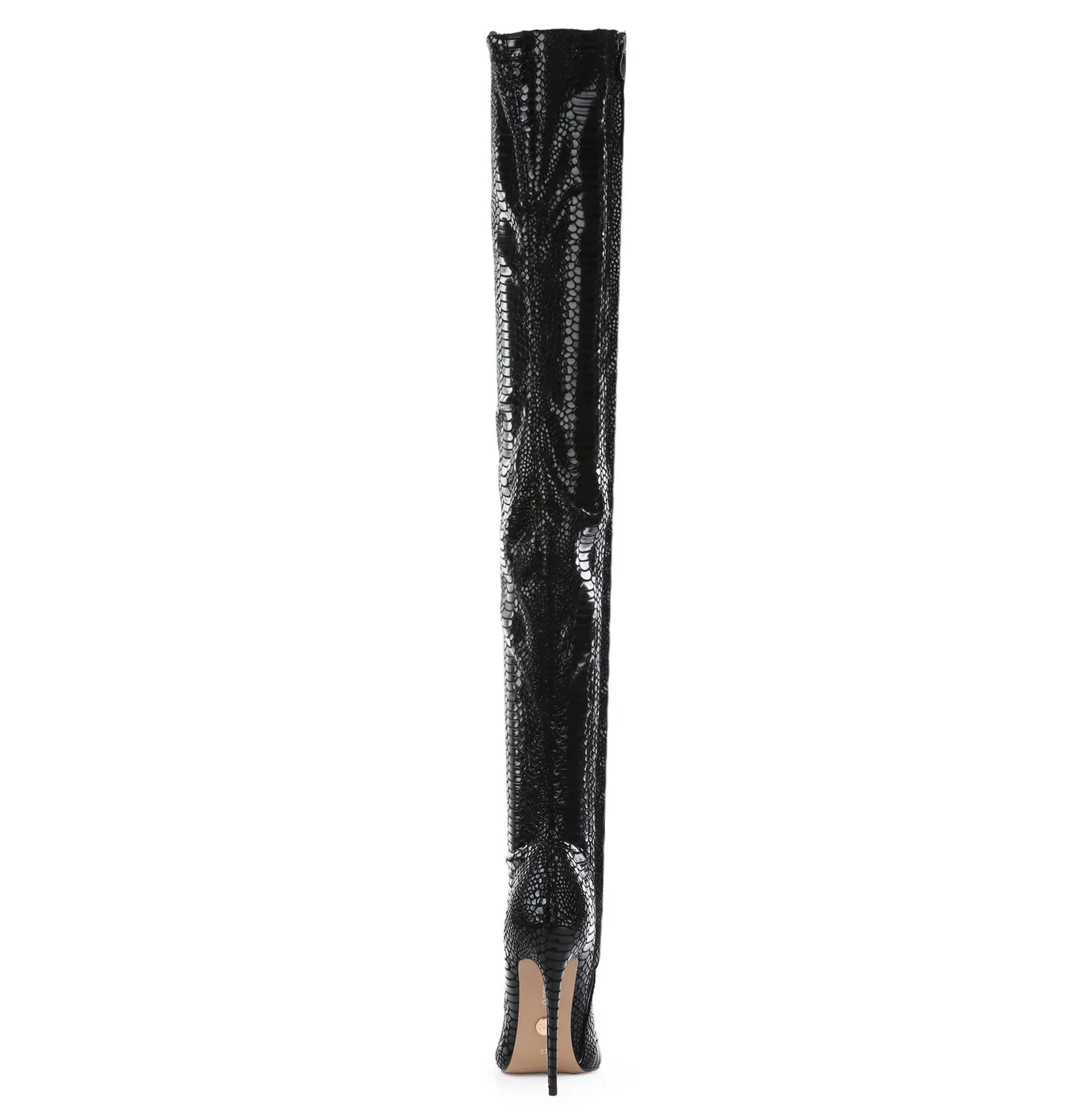 Giaro BELINDA BLACK SNAKE THIGH BOOTS