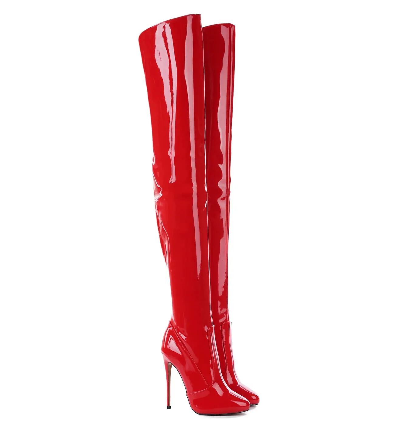 Giaro BELINDA RED SHINY THIGH BOOTS