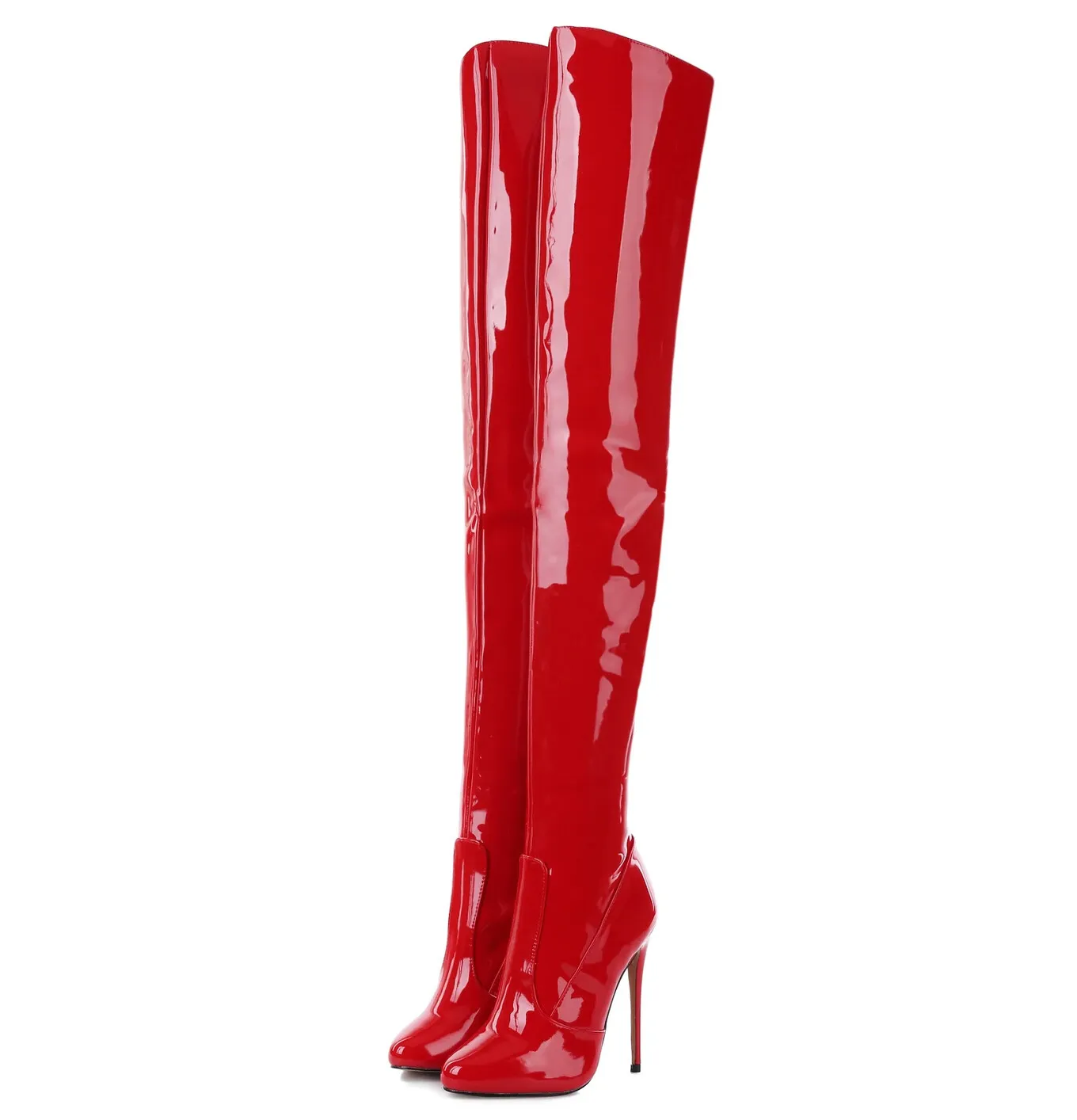 Giaro BELINDA RED SHINY THIGH BOOTS