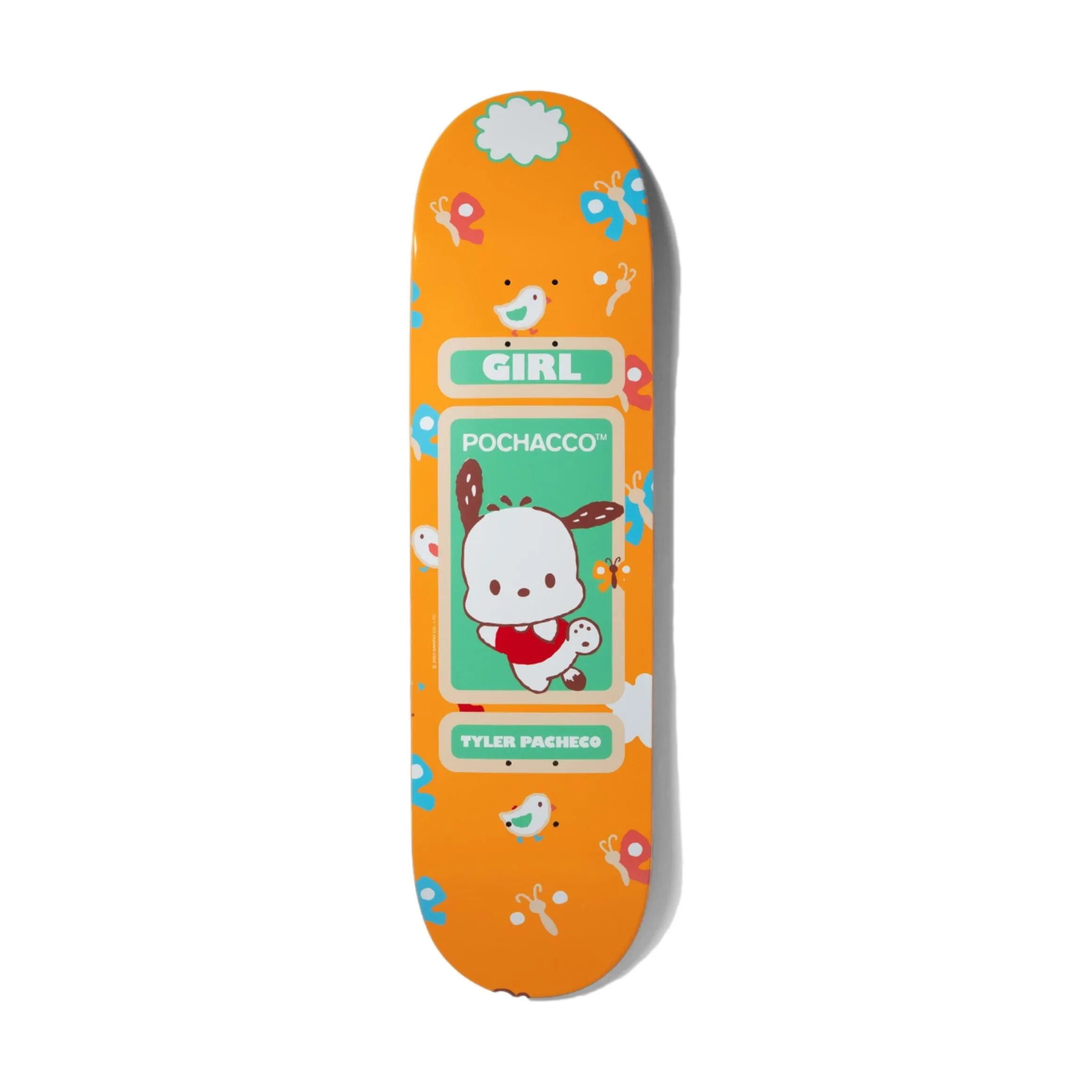 Girl Pacheco 8 Inch Skateboard Deck Featuring Sanrio Friends