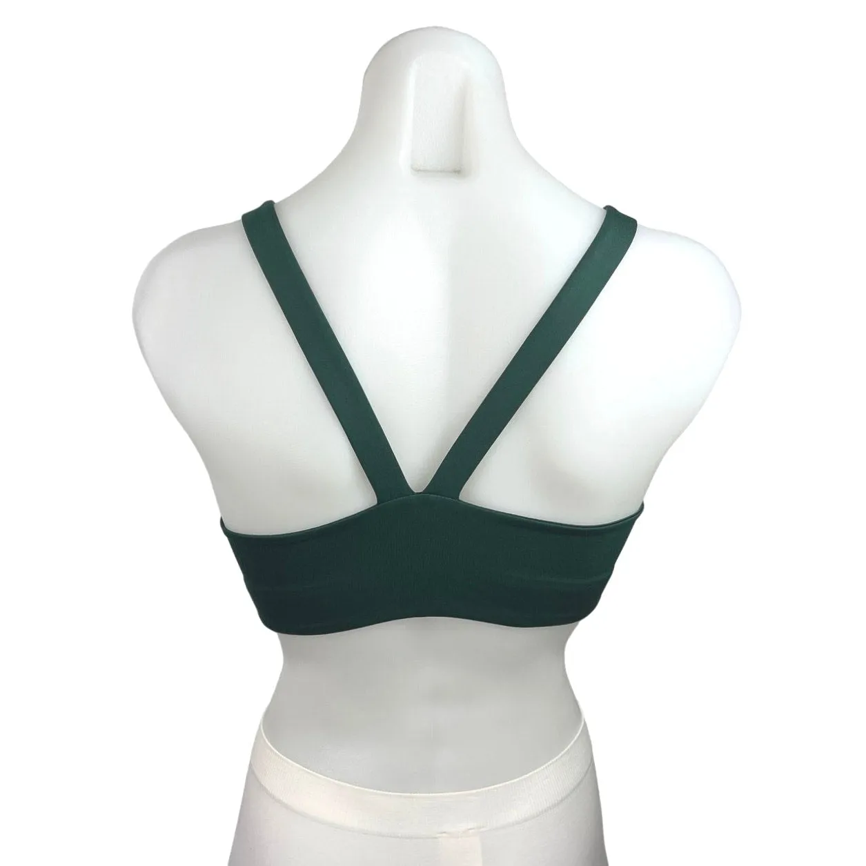 Girlfriend Collective Green Scoop Neck Crossback Athletic Sports Bra Size XS