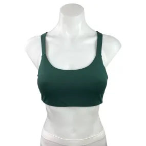 Girlfriend Collective Green Scoop Neck Crossback Athletic Sports Bra Size XS