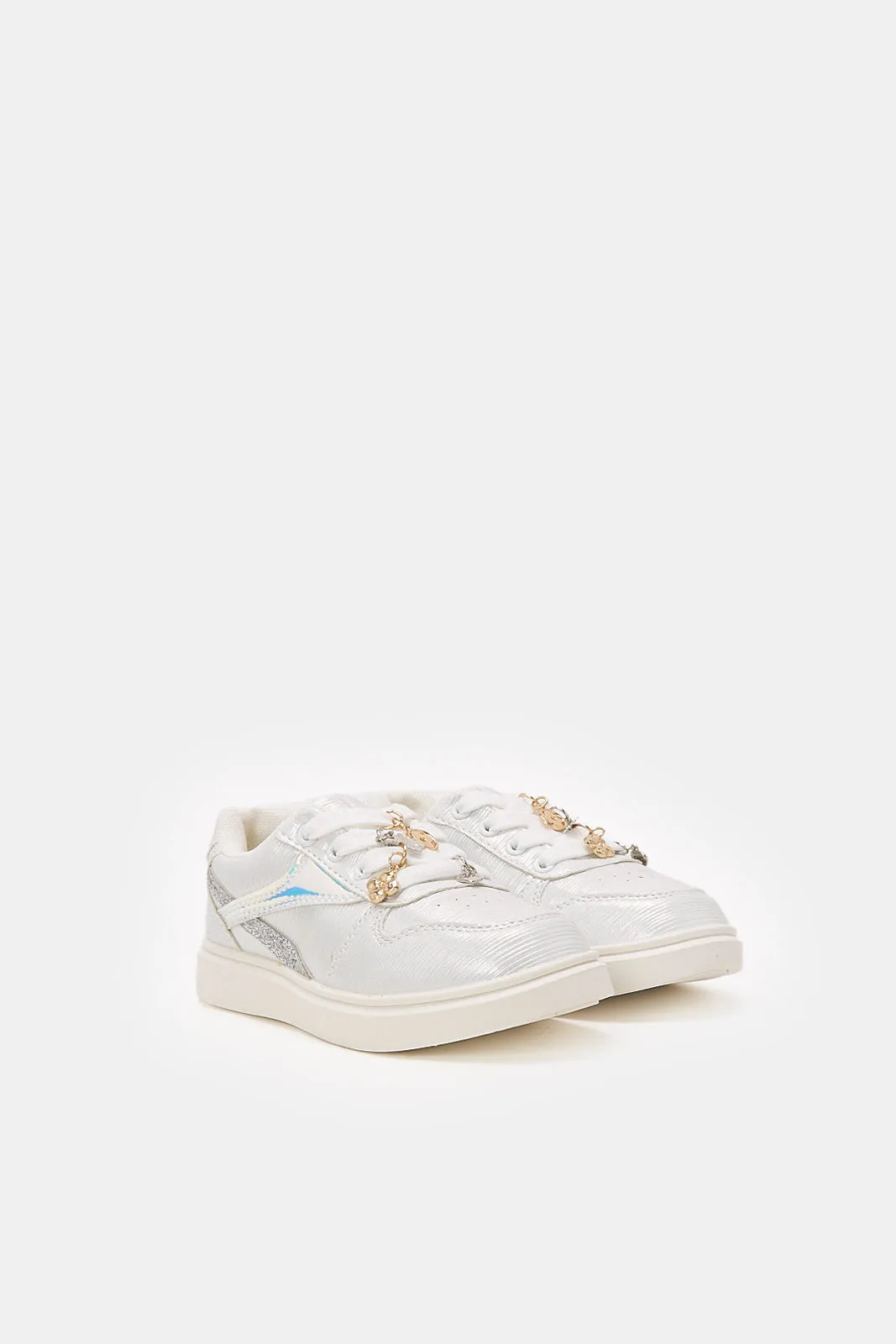 Girls White Chunky Trainer