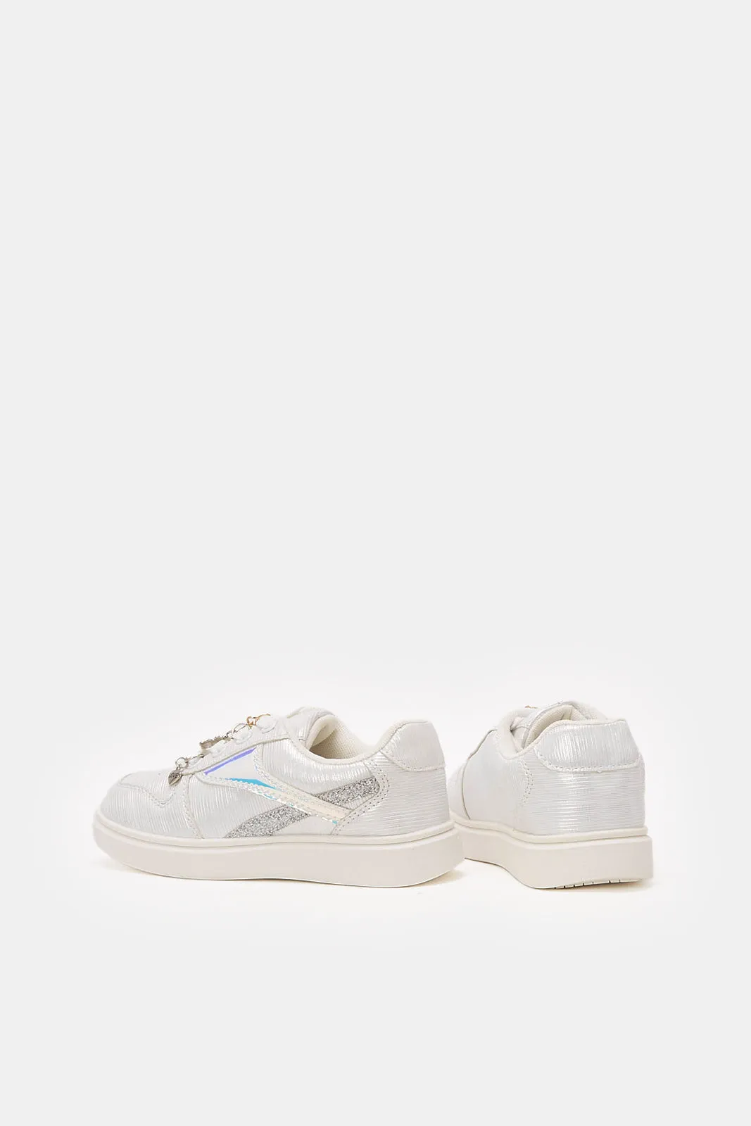 Girls White Chunky Trainer