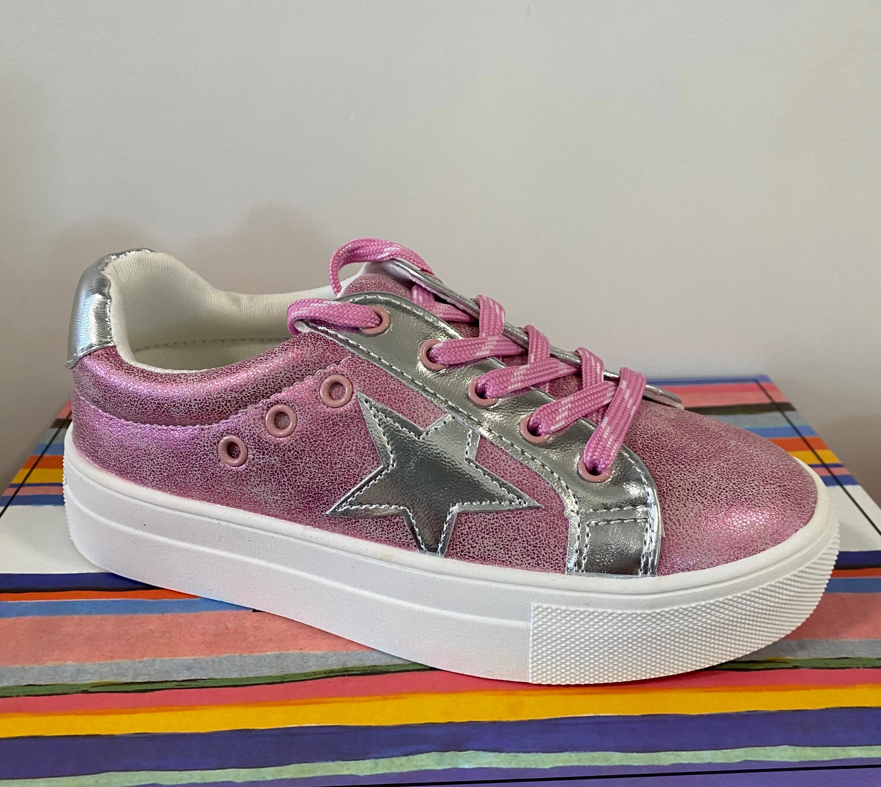 Glittery Pink Athletic Shoe